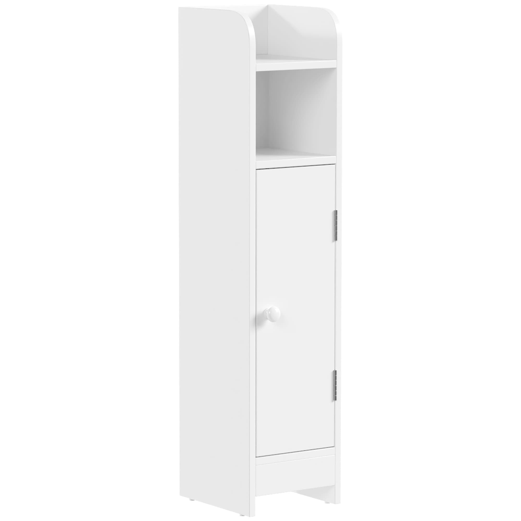 HOMCOM Meuble de Salle de Bain Étroit Gain de Place, Blanc