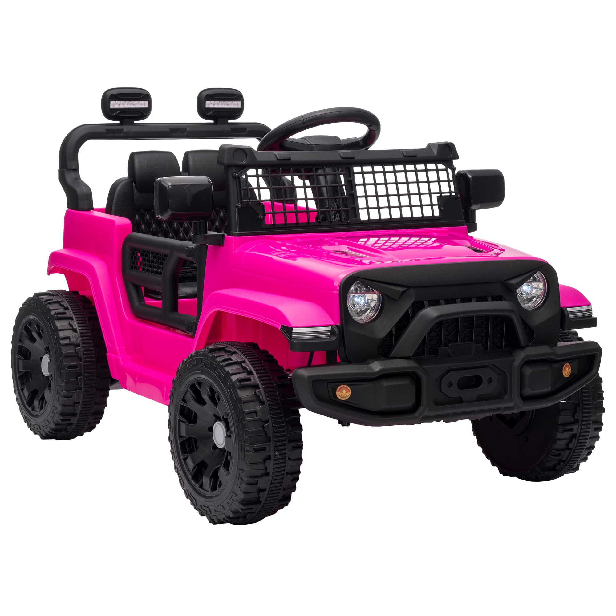 AIYAPLAY Voiture Électrique Enfants 12V, Buggy Électrique Enfants, 2-4 km/h, 2 Moteurs, Télécommande, Batterie Lithium, Rose