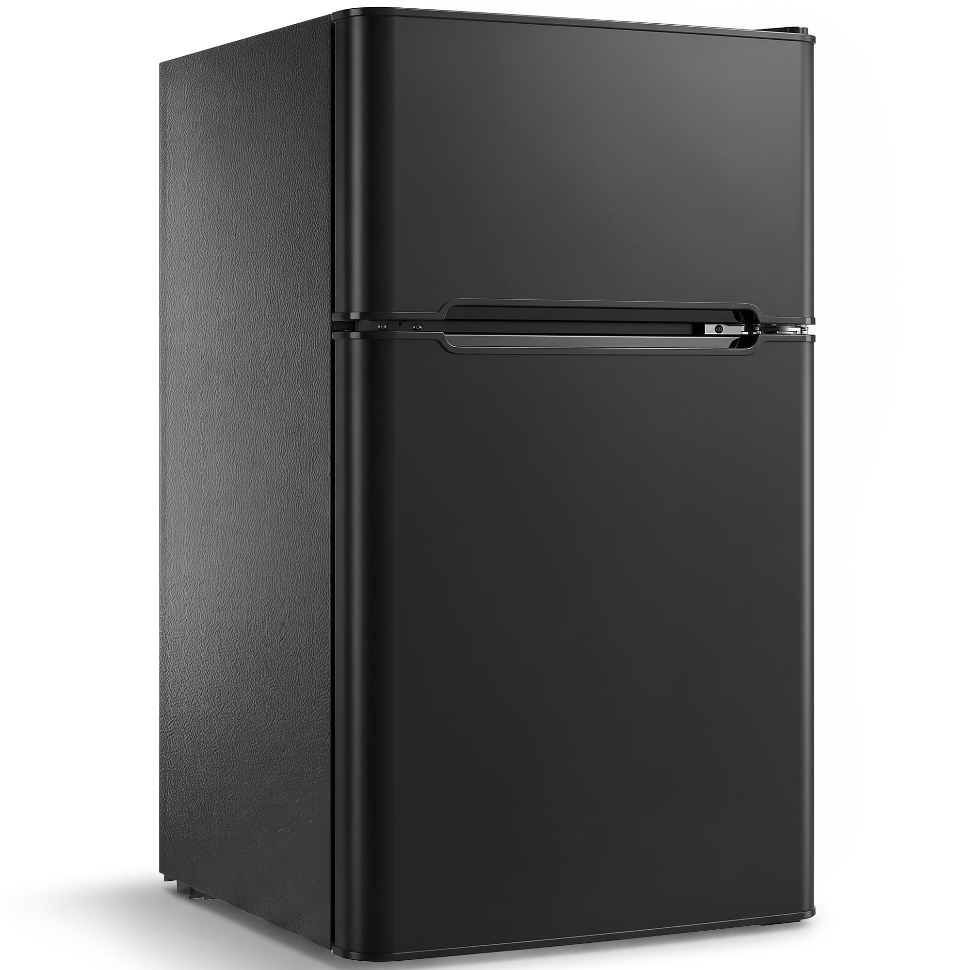 HOMCOM Mini Réfrigérateur Congélateur 90 L, Petit Frigo Compact Silencieux, 2 Portes Réversibles, Thermostat Réglable, Noir