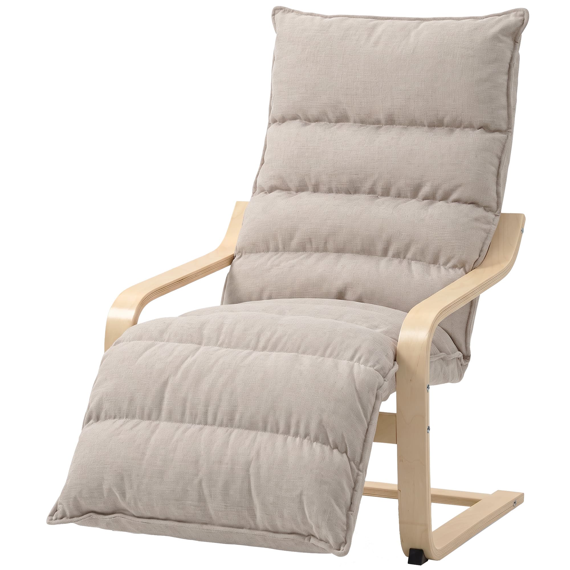 HOMCOM Fauteuil de salon avec repose-pieds réglable tapissé en velours avec armature en bois 67x93x105 cm Marron clair