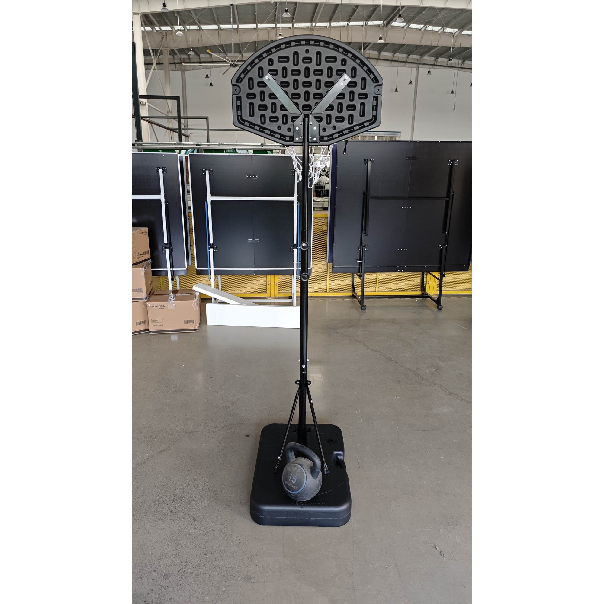AIYAPLAY Panier de basket pour enfants avec support, réglable en hauteur, 172,5/185,5/199 cm, jouet d'extérieur, 3–8 ans, Noir