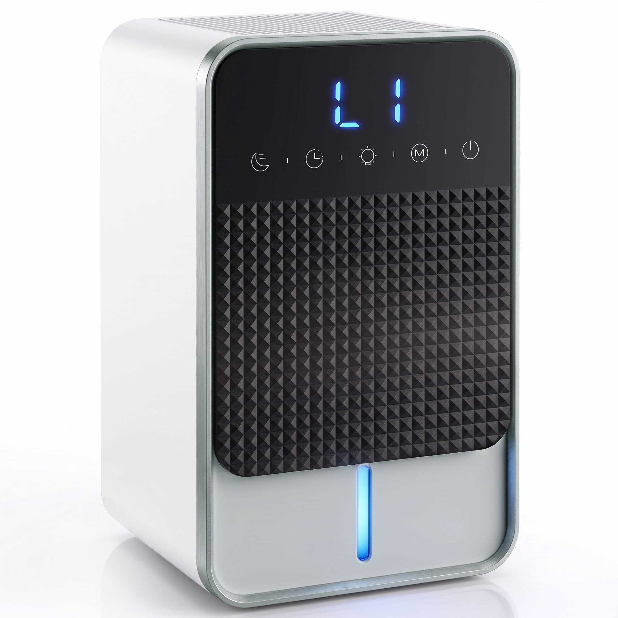 HOMCOM Déshumidificateur 0,4 L/jour pour 15 m2 Réservoir 1,2 L Lumière RGB Minuterie 12H Écran LED Noir