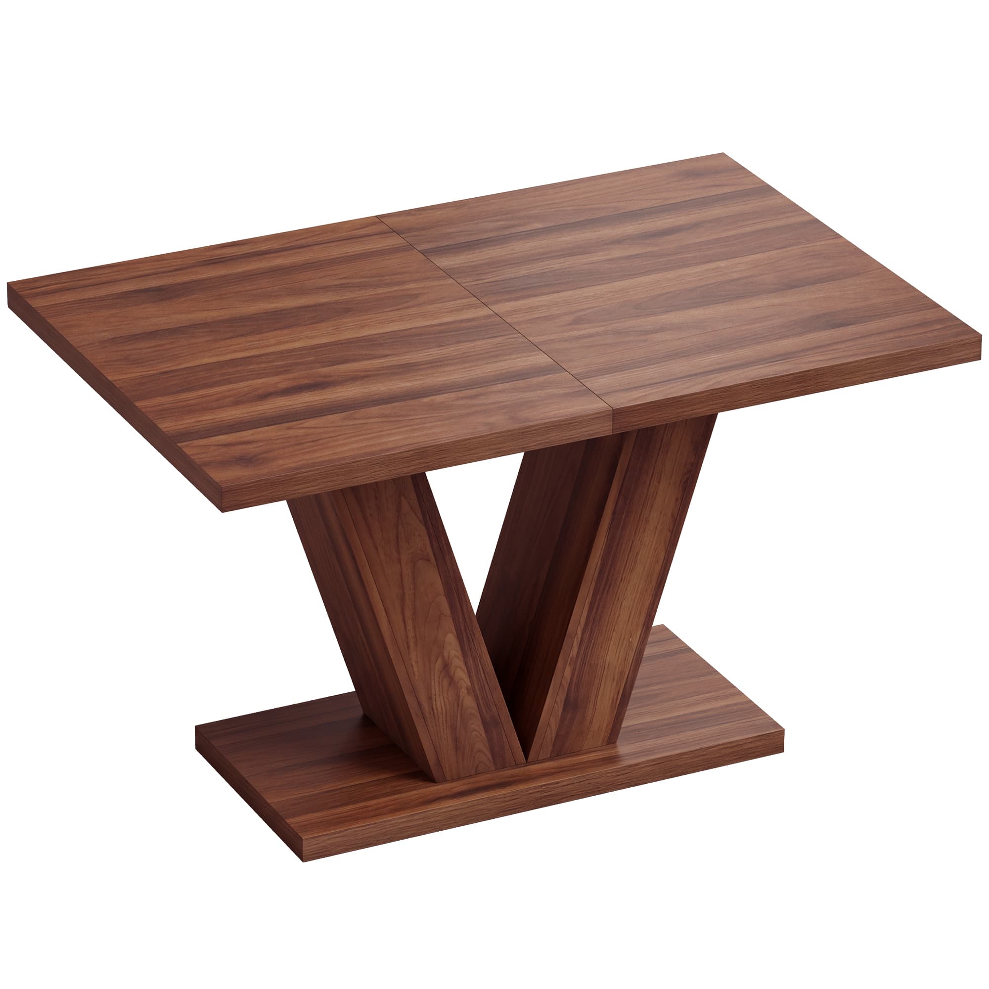 HOMCOM Table à manger rectangulaire pour 4 personnes 120x80 cm Noyer