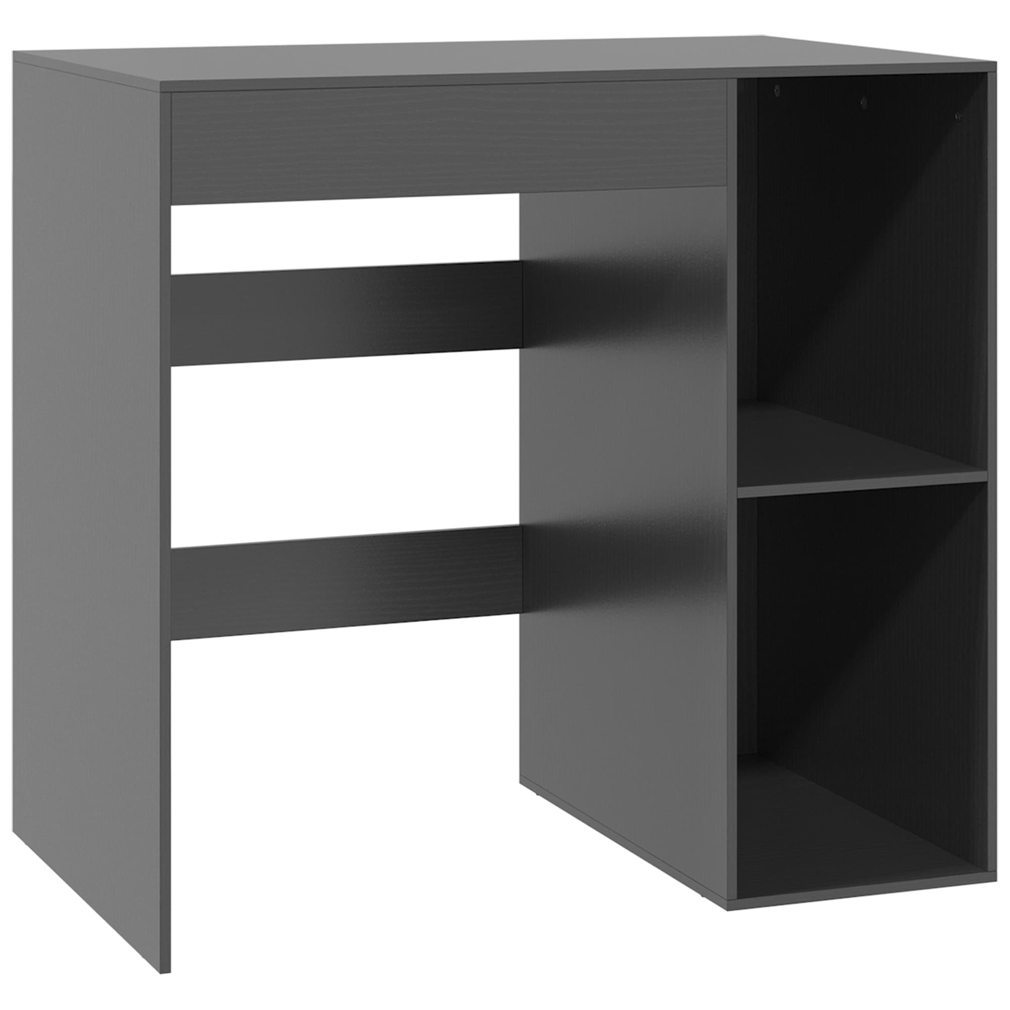 HOMCOM Meuble machine à laver, armoire machine a laver et sèche-linge avec 2 compartiments ouverts, 96 x 60 x 90,5 cm, noir