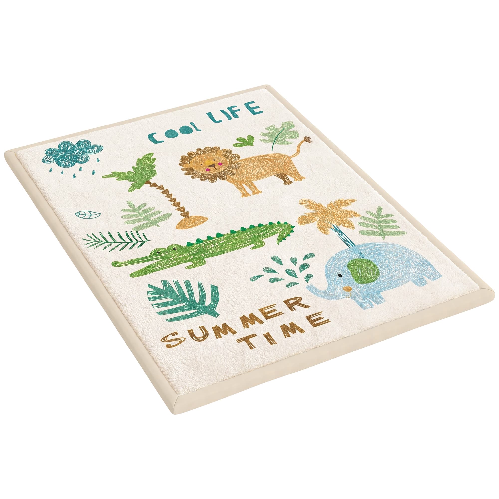 AIYAPLAY Tapis de Jeu pour Enfants Tapis de Chambre d'Enfant en Mousse Épaisseur 3 cm Motif Animal Base Antidérapante 150x200cm