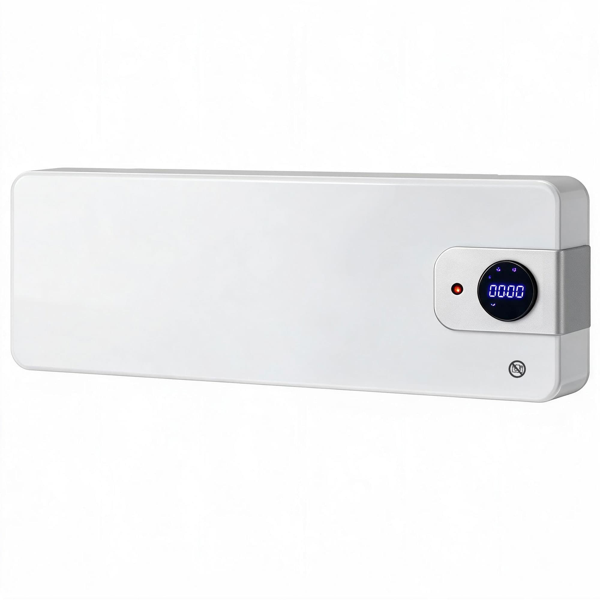 HOMCOM Radiateur Soufflant Mural Radiateur Électrique 2000W en Céramique PTC Oscillation WiFi Thermostat 54x12,5x18,7cm Blanc