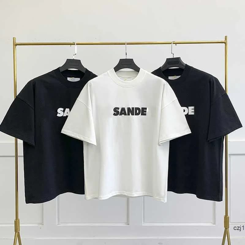 Designer Fashion Classic Jil Sander Casual Mens Women Letter Printing Couples Simple Style Loose Short Sleeve Oversized
