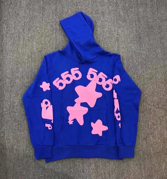 Sp5der Young Thug 555555 Sweat à capuche pour homme et femme, sweat-shirt rose en mousse de haute qualité, imprimé toile d'araignée, pull Y2k, S-