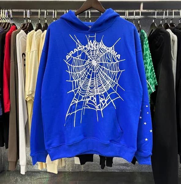 Sp5der Young Thug 555555 Sweat à capuche pour homme et femme, sweat-shirt rose en mousse de haute qualité, imprimé toile d'araignée, pull Y2k, S-