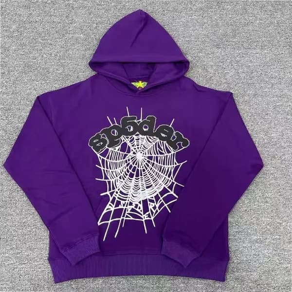 Sp5der Young Thug 555555 Sweat à capuche pour homme et femme, sweat-shirt rose en mousse de haute qualité, imprimé toile d'araignée, pull Y2k, S-