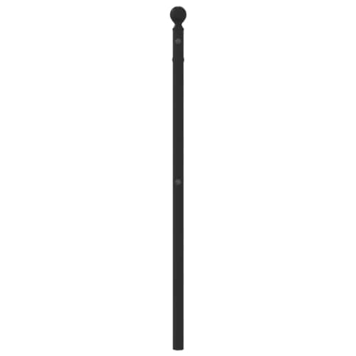 Coavain Tete de Lit 100 cm Tête de Lit Métallique Robuste Noir 105x3x97 cm