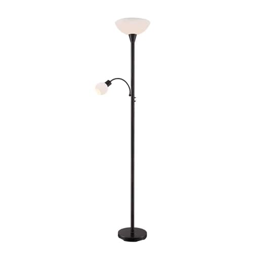 Lindby Lampadaire Elaina (Moderne) en Marron Métal e. a. pour Salon & Salle à manger (à 2 lampes, E27) lampe sur pied de salon lampadaire éclairage indirect
