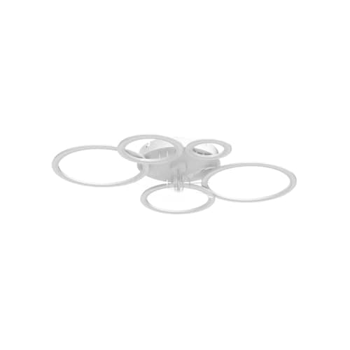 ycwdcz Lampe Ventilateur Plafond Blanc Moderne Silencieux Cercle Plafonnier Ventilateur avec Telecommande Moteur DC Réversible Mode Eté Hiver pour Chambre Salon Cuisine, 100cm