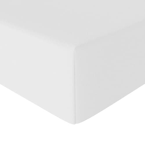 Amazon Basics Drap Housse, 160 x 200 x 30 cm, en Polyester Microfibre pour Matelas Épais jusqu'à 30 cm, Blanc