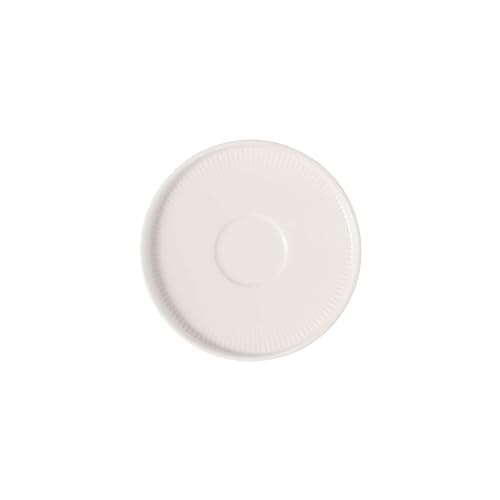 Villeroy & Boch - Sous-tasse à café Afina en porcelaine premium, sous-verre pour tasses à café, Fabriquée en Allemagne, compatible lave-vaisselle et micro-ondes, empilable, blanche