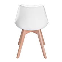 DORAFAIR Table et Chaises Salle Manger,Ensemble Table et 4 chaises,Table Ronde 80 * 80cm et 4 Chaise Scandinave Blanc