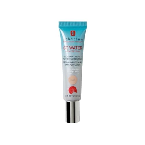 Erborian - Crème Teintée CC Water à la Centella Asiatica - Soin Visage Perfecteur de Peau avec Acide Hyaluronique - Texture Gel Ultra Légère et Fraîche - Soin Cosmétique Coréen - Clair 15 ml