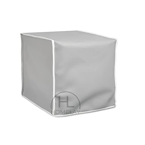 HOMELAY Housse de protection de qualité supérieure compatible avec Thermomix TM6 TM 6. Fabrication artisanale. Matériau similicuir anti-taches, antibactérien. Couverture en couleurs (Gris)