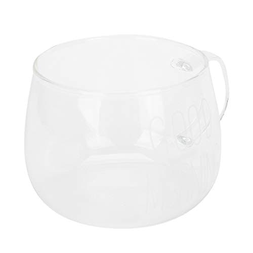 Tasse à lait tasse en verre Borosilicate Transparent avec poignée pour café Cocktail boisson thé maison cuisine fournitures(Lettres blanches)