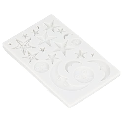Moules en silicone lune et étoile, Moules à Chocolat en Silicone Antiadhésifs en, Fondant étoile Lune, moule à gâteau en silicone pour fête sur le thème du De Décoration