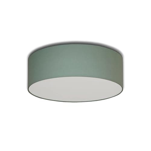 youngDECO® MINI Luminaire Plafonnier Rond Ø28 cm - Luminaires Intérieur Sage - Abat Jour Plafond en Tissu de Coton 2 x E27 - Lustre Salon, Chambre Adulte et Chambre Enfant (Ampoule non incluse)