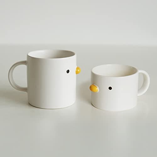 TULANDOT Mignonne Originale Tasse Ceramique & Tasse Canard & Tasse à Café & Tasse Poussins & Tasse à Cappuccino & 3D Duck Mug Canard,Meilleur Cadeau pour Les Amis. (410ml)