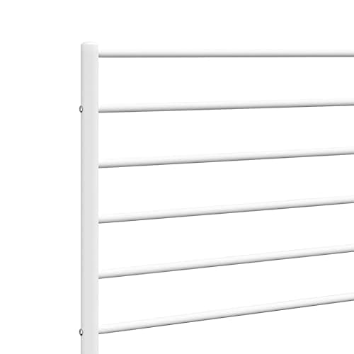 Coavain Tete de Lit 193 cm Tête de Lit Acier Blanc 198x3x90 cm