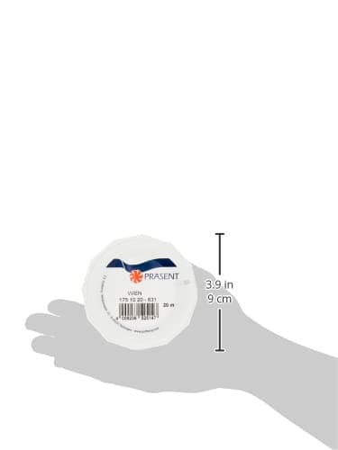 C.E. Pattberg WIEN Ruban Cadeau Argenté, 20 m de Ruban Cadeau pour Emballer des Présents, Largeur 10 mm, Accessoire de Décoration et Bricolage, Ruban Décoratif pour Présents
