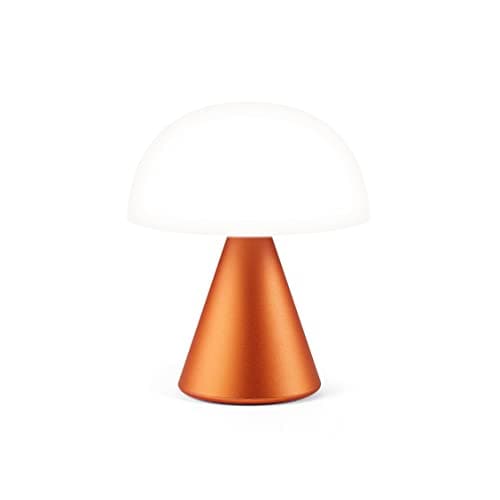Lexon MINA M Lampe LED à poser sans fil rechargeable, de chevet ou bureau, à variateur d'intensité, jusqu'à 12h d'autonomie - Orange