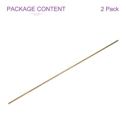 DMiotech 2 Pcs 3mm x 350mm Tiges en Laiton, Tige Ronde en Laiton Massif pour Bricolage, Tiges de Soudage, Barre de Tour, Stock pour Poinçons à Dérive, Modèle d'Arbre, Avion, Voiture