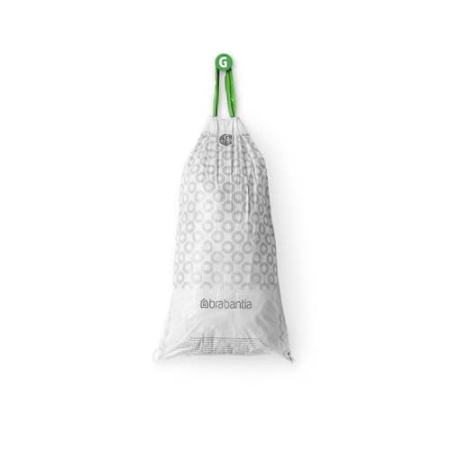 Brabantia Sacs Poubelle PerfectFit (Code G - 23L / 30L) Ultra Résistant, Poignées Coulissantes (40 Sacs)
