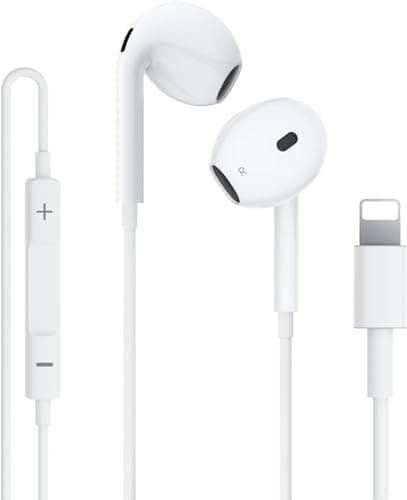 Seseno Ecouteurs Intra-Auriculaires filaires avec Son stéréo,[certifié MFi] contrôle du Volume et Microphone Anti-Bruit, compatibles avec iPhone 14 Pro/13/12/SE/11/8/7 Tous Les systèmes iOS