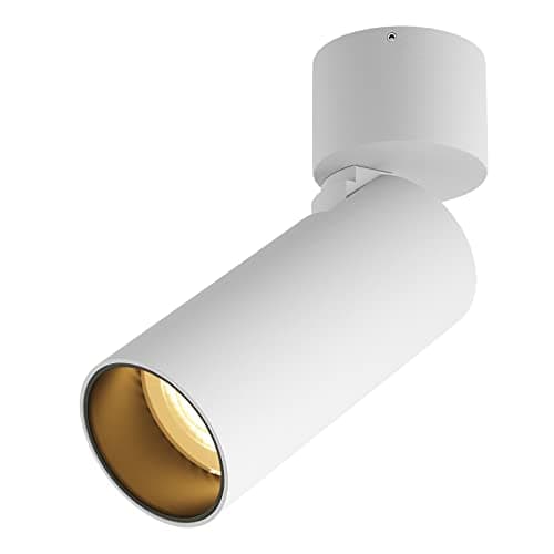 ESOP Spots De Plafond Angle Réglable 350°/90°, Plafonnier LED Spot 5W 500LM 3000K CRI>90 Applique De Plafond, Luminaire Plafonnier Spot LED Pour Salon, Couloir, Hôtels, Restaurants (Blanc)