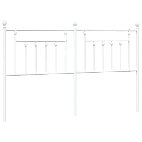 Coavain Tete de Lit 180 cm Tête de Lit Métal Blanc 187x3x97 cm