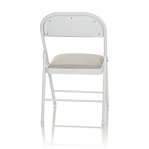 hjh OFFICE Chaise Pliante rembourrée TUDELA W Similicuir Chaise Visiteur Pliante, supporte jusqu'à 130 kg, Gris, 803016