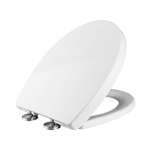 Ibergrif M41002, Abattant WC Forme O, Cuvette Toilette avec Frein de Chute, Lunette WC avec Fermeture en Douceur, Lunette de Toilette Blanche Universelle