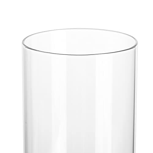Vases Cylindriques en Verre pour Décoration de Table, Hewory 6pcs Clear Vase Set for Decoration Mariage, Vase Transparent Verre Hurricane Candle Holders for Decoration Maison Home, 15/20/25cm H