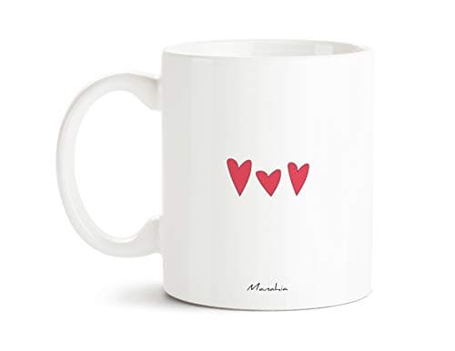 Manahia Mug Amour - Je t'aime encore plus qu'à la Folie- Avec Boite Kraft - 330 mL Céramique - Imprimé en France - Saint Valentin - Cadeau Couple - Tasse Je t'aime - Mug Noël