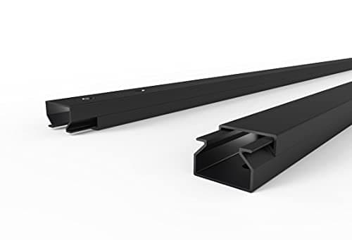 Lot de 10 passe-câbles à visser Noir 10 m 15 x 10 x 1000 mm