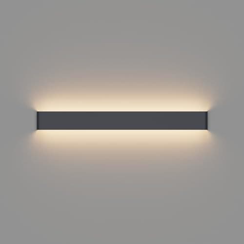 Klighten Applique Murale Interieur LED 83CM Lampe Murale Blanc Chaud 3000K 30W Luminaire Mural Moderne pour Chambre Salon Escalier Couloir, Anthracite