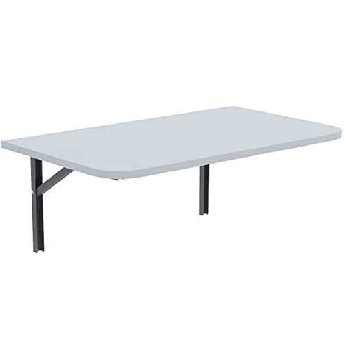 mikon Table Pliante Murale avec Coins arrondis, Table Pliante, Table Murale, Table de Cuisine, Bureau, Table pour Enfants