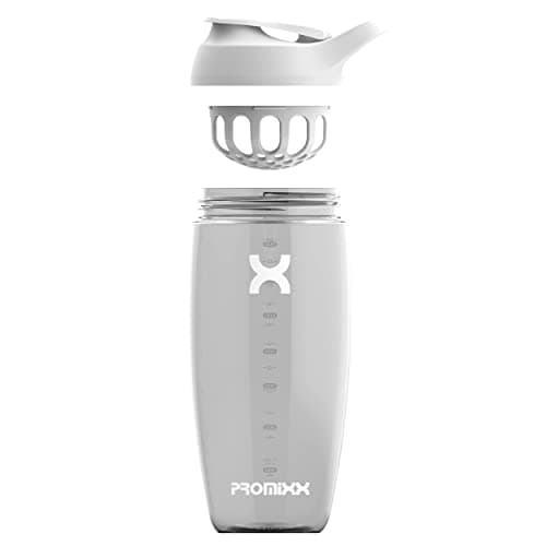 Promixx Shaker – Bouteille shaker de protéines de qualité supérieure pour shakes complémentaires – Facile à nettoyer et durable, 700 ml, Blanc Arctique