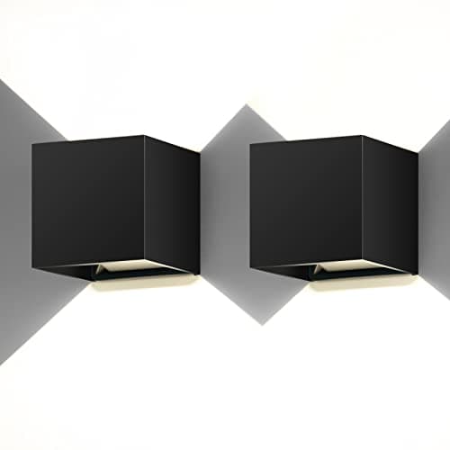 LEDMO 20W Appliques Murales Exterieur Réglable Noire Applique Murale LED 4000K Blanc naturel Lampe Murale Etanche IP65
