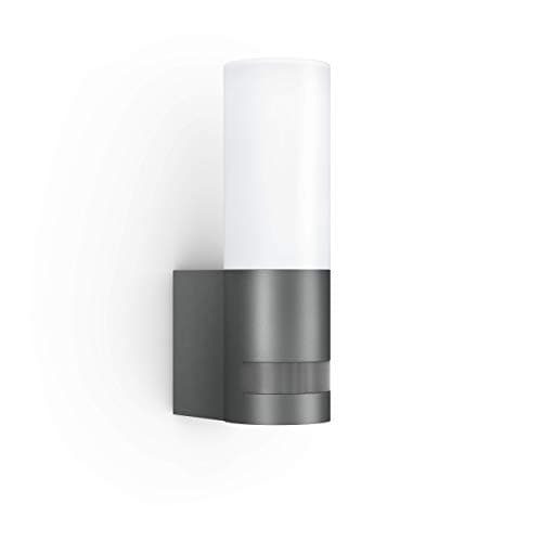 Steinel Lampe d'extérieur L 605 S avec détecteur de mouvement à 180° avec portée de 10 m, 9,5 W, 600 lm, aluminium, anthracite