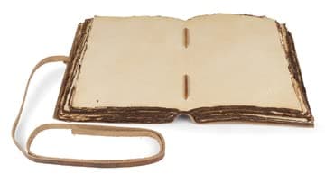 Journal en Cuir Vintage –15x23 cm - Journal Relié en Cuir Antique Fait À La Main Avec Papier À Bords Déchirés Antique Vierge - Parfait pour L'Écriture, Le Livre D'Ombres, Le Dessin, L'Esquisse