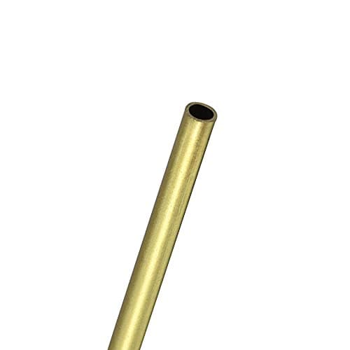 sourcing map Tube Laiton Rond 2.5mm OD 0.25mm Mur Épaisseur 300mm Longueur Tuyau 2Pcs