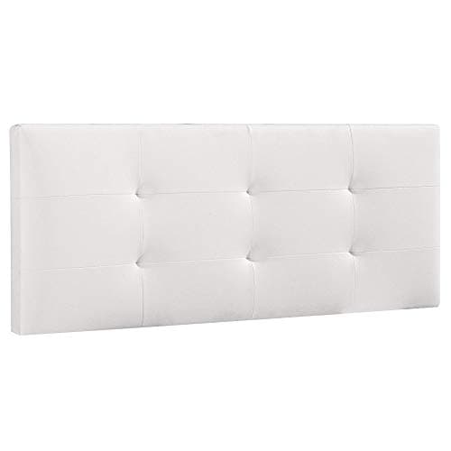 marcKonfort Tête de lit Carla 140x60 cm Blanc, rembourrée de Mousse, 8 cm d'épaisseur, Comprend Le matériel de Suspension