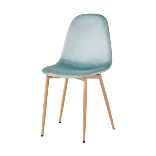 Uderkiny Lot de 4 chaises de Salle à Manger en Velours pour Bureau, Salon, Salle à Manger, Chambre à Coucher, Siège en Velours, Pieds en Fer/métal, Vert