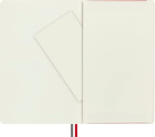 Moleskine - Carnet de Notes Classique Augmenté, Carnet de Notes Ordinaire, Couverture Souple et Fermeture Elastique, Grand Format 13 x 21 cm, Couleur Rouge Ecarlate, 400 Pages