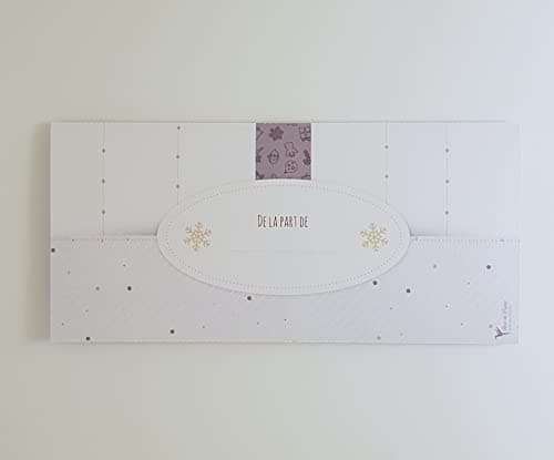 Enveloppe Noël Pochette carte cadeau pour chèque, argent, bons cadeaux (vouchers, billets d'avion, concert, soins), carte à offrir (motifs Noël Moderne)